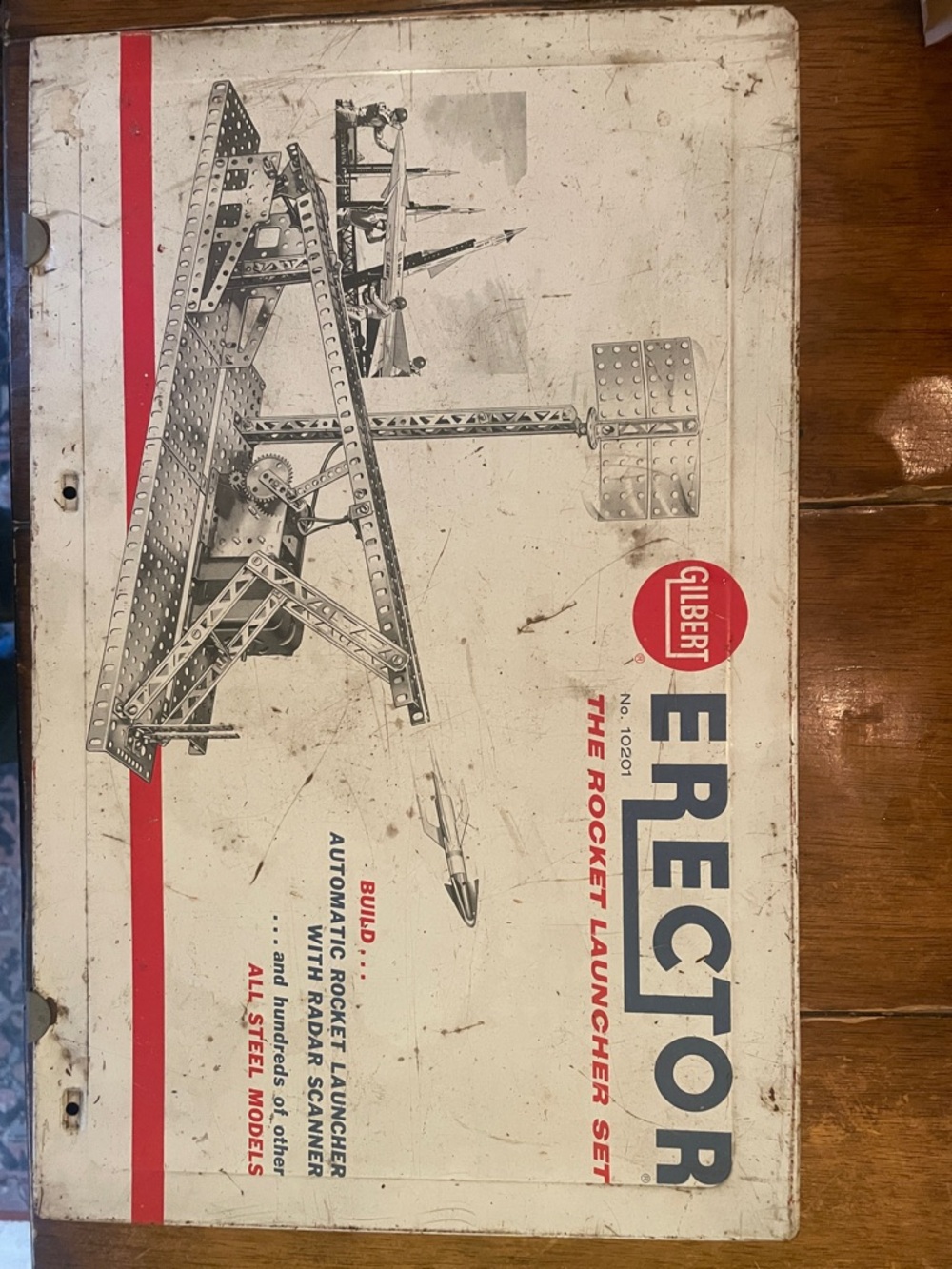 Gilbert Erector The Rocket Launcher Set - White & Red Box Art